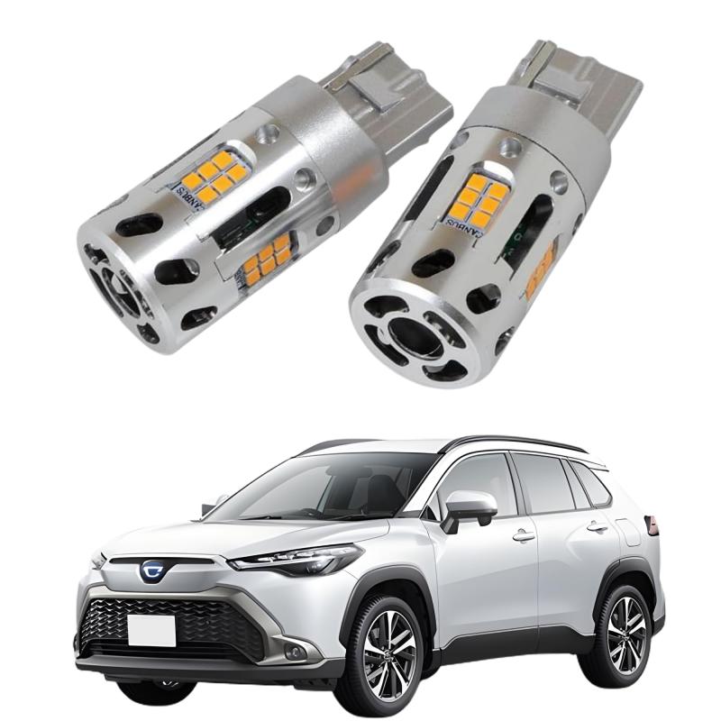 Rakuten - CORSA ウィンカー T20 ハイフラ防止機能搭載 車検対応 LED LEDウインカー 2400LM 冷却ファン付 カスタム パーツ アクセサリー ドレスアップ 90系 ヴォクシー シエンタ ルーミー タンク トール RAV4