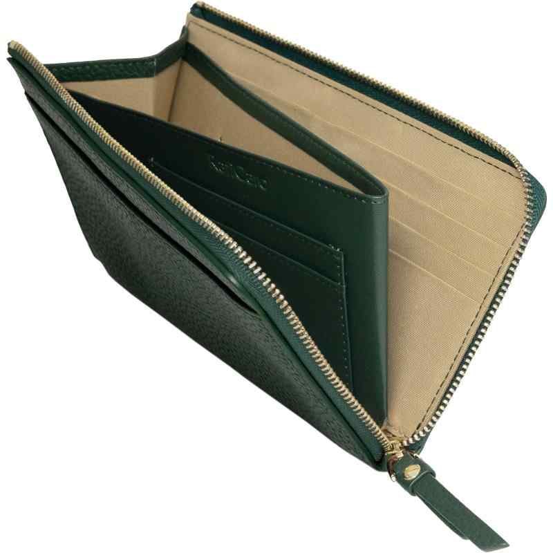 RafiCaro 小さい長財布 L字ファスナー 短い 大容量23ポケット