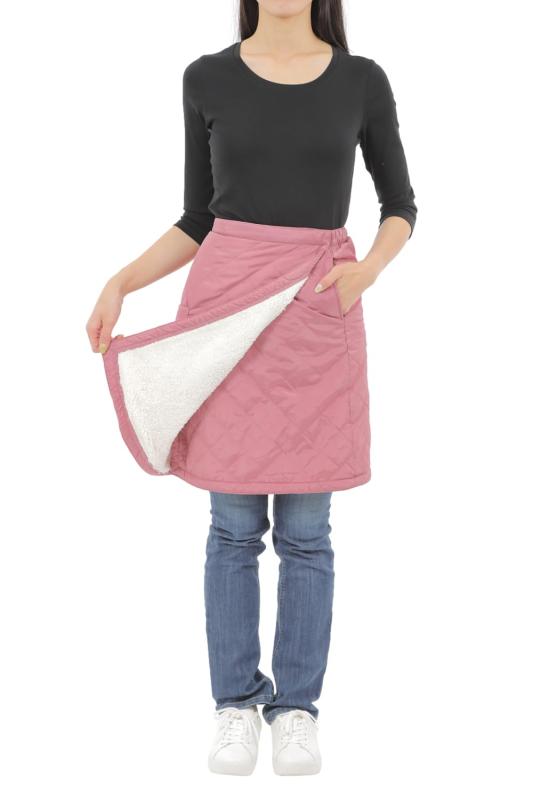 [onion cross] 巻きスカート 防寒 ラップ キルティング 裏ボア 中綿 レディース 3way 腰巻き 大きいサイズ あったか 暖か 冬 膝丈 山ガール アウトドア