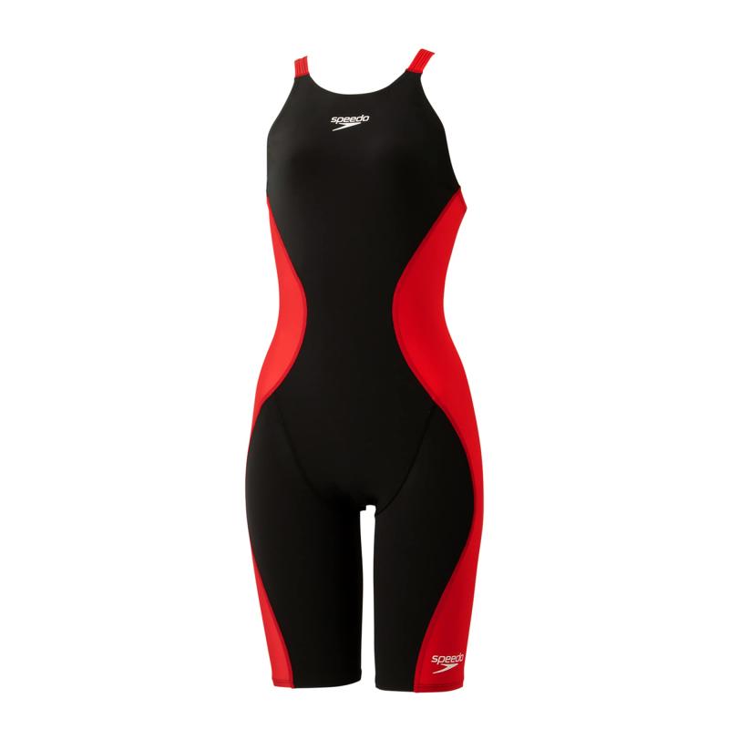 Speedo(スピード) 競泳水着 Pro Hybrid 2 Openback Kneeskin プロハイブリッド2オープンバックニースキン レディース SCW12201F ブラック/レッド SS
