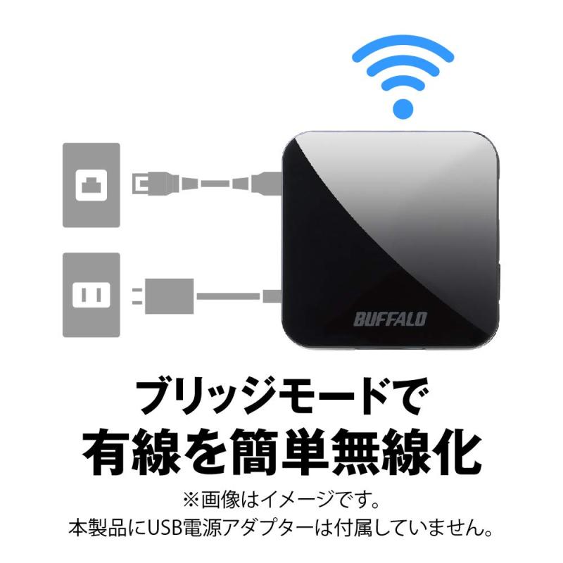 BUFFALO 無線LAN親機 11ac/n/a/g/b 433/150Mbps トラベルルーター
