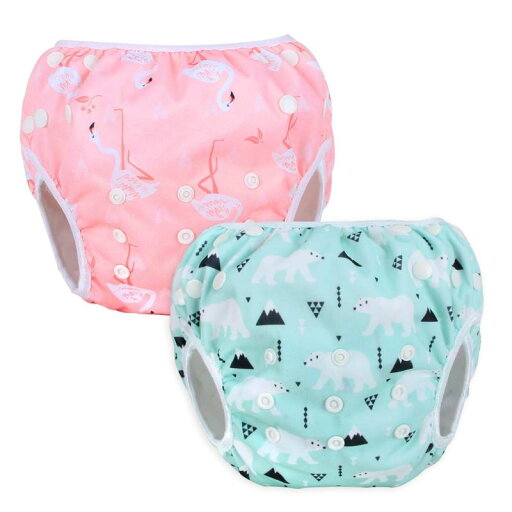 Luxja 赤ちゃん水着 2点セット サイズ調節可能 再利用可能 0~3歳 Luxja 赤ちゃん水着 2点セット サイズ調節可能 再利用可能 0~3歳