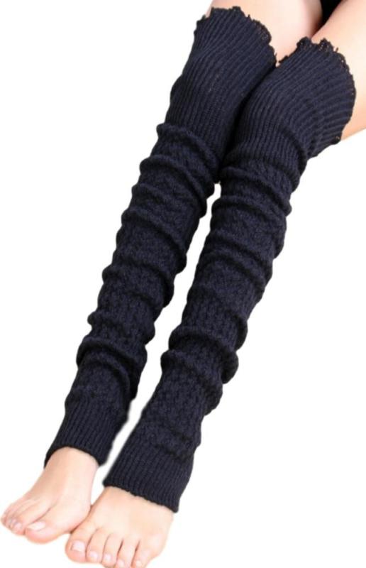 [Ree　＆　Mee] レッグウォーマー ロング 冷房対策 防寒 冷え取り ルーズソックス サイハイ ヨガ ジム フィットネス ゴルフ 指なし ソックス 通学 通勤 靴下