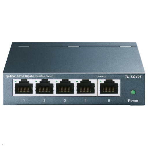 TP-Link 5ポート スイッチングハブ 10/100/1000Mbps ギガビット 金属筺体 設定不要 メーカーライフタイム TL-SG105 TP-Link 5ポート スイッチングハブ 10/100/1000Mbps ギガビット 金属筺体 設定不要 メーカーライフタイム TL-SG105