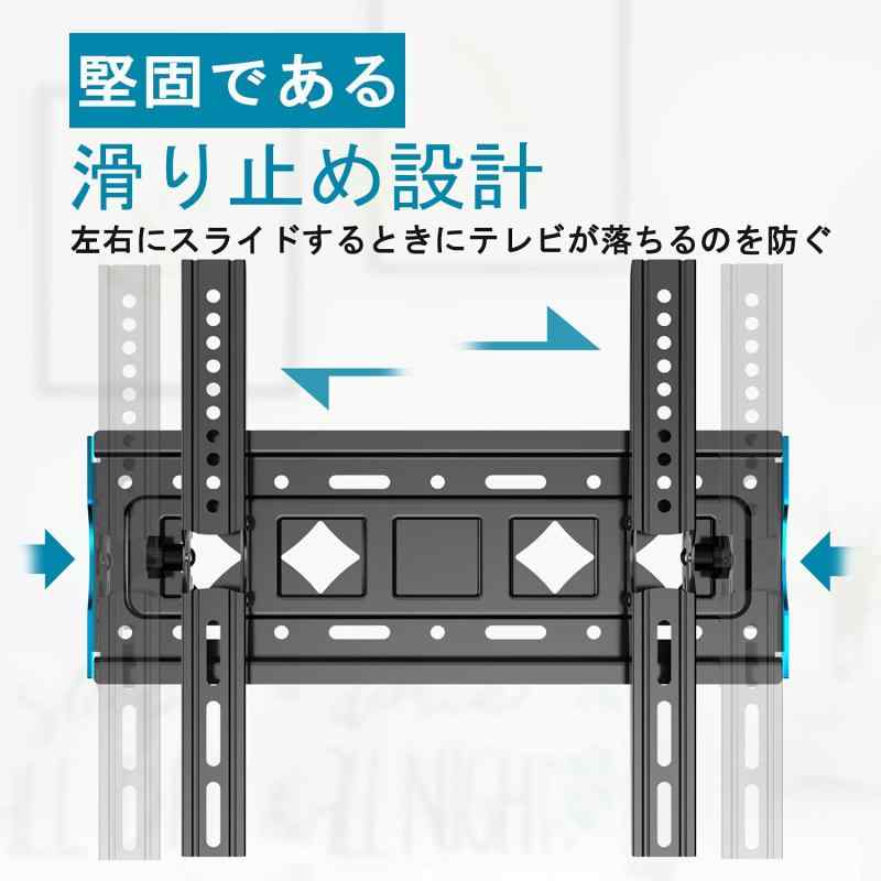 Ormgzin テレビ壁掛け金具 26-65インチ 耐荷重60kg VESA最大対応400x400mm 上下角度調節可能薄型 ティルト±15度LCD LED 液晶テレビモニター用 32 37 40 42 43 49 50 55 60型可傾式壁掛けテレビ金