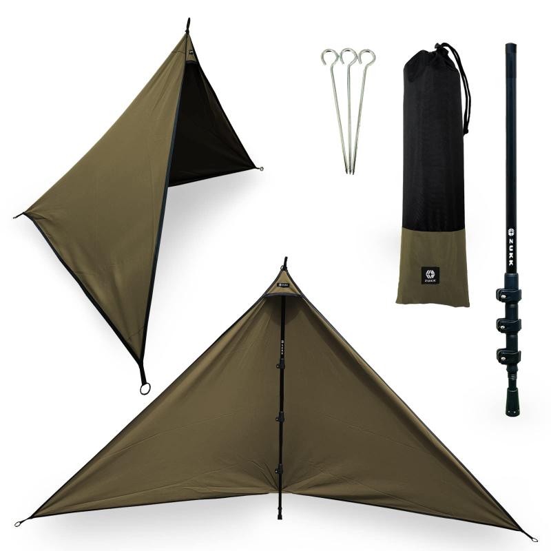 ZUKK(ズック) 2WAY 陣幕 軽量 キャンプ TC 焚き火 リフレクター ウィンドスクリーン シェルター 風防 難燃 撥水 防カビ