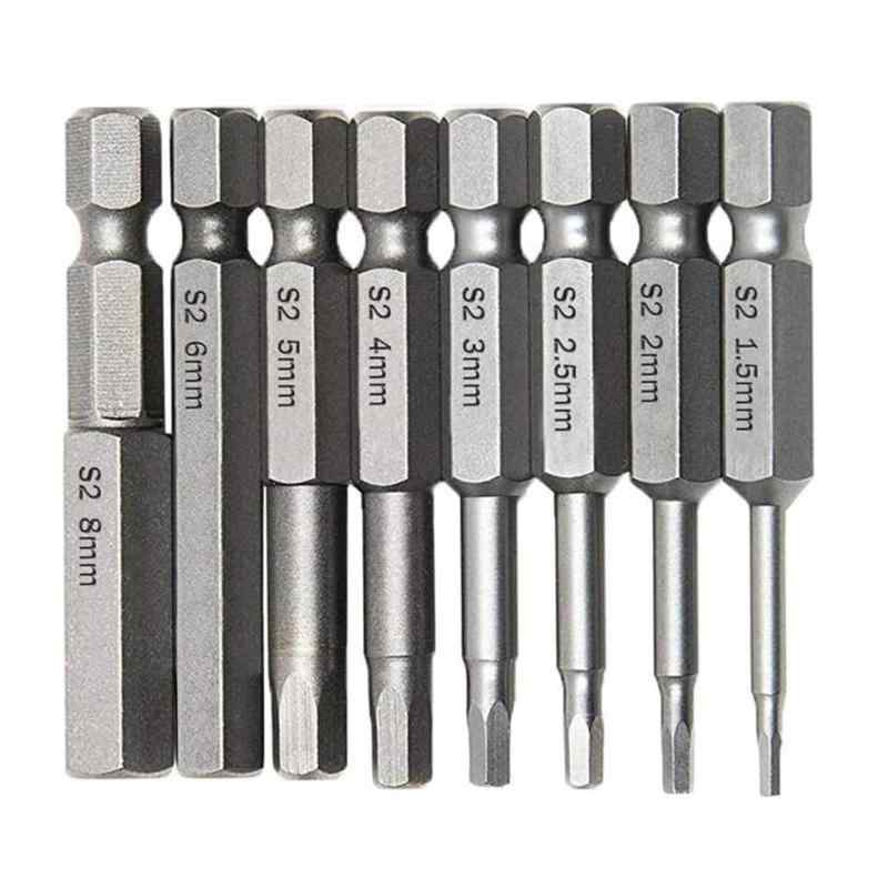 Rakuten - latikaly 六角レンチビット 8本入り インパクトドライバービット 精密ドライバー 六角轴 6.35mm 磁気吸着 1.5mmー8mm