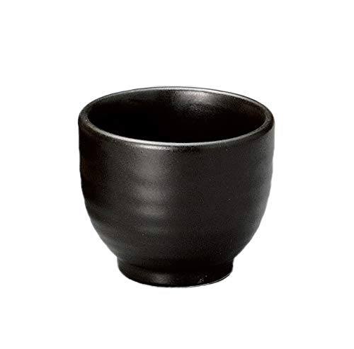 美濃焼 盃 業務用 日本製 5.5×4.5cm 黒マット釉盃