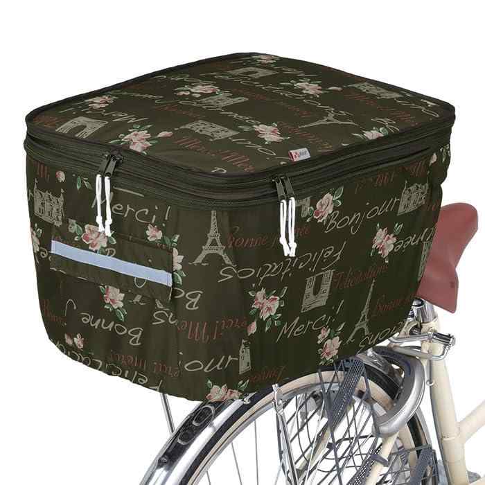 Rakuten - 川住製作所 自転車 2段式後カゴカバー 紐留め式 KW-275FB フレンチブラウン 標準