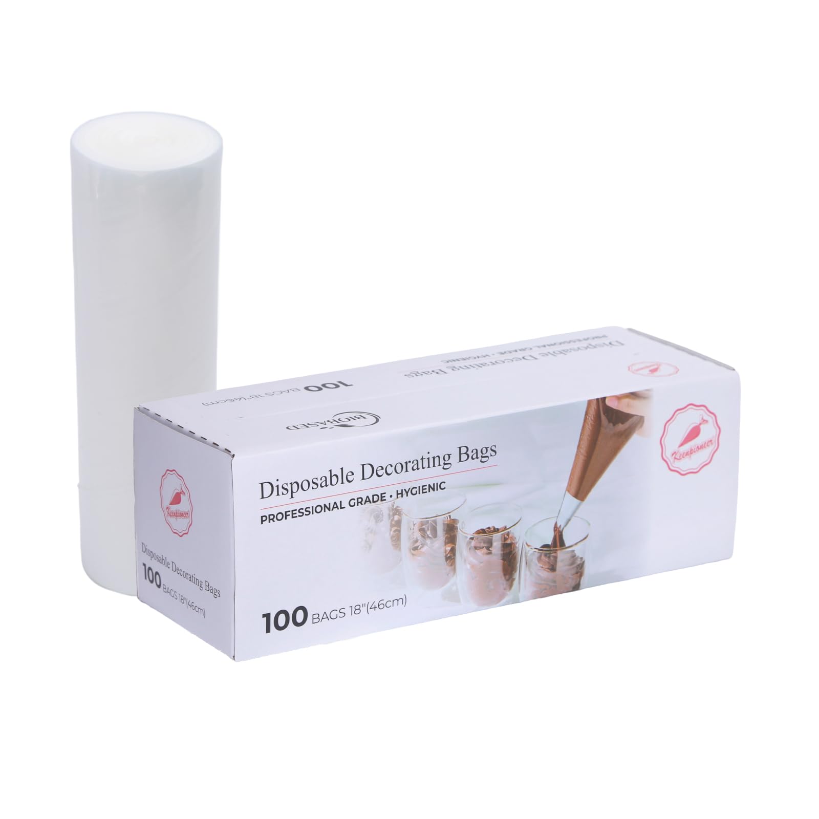 Biobased Disposable Piping Bags Plant Based Cake Decorating Pastry Bag Pack of 100