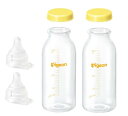 CELLWORLD ピジョン 母乳実感 直付け 哺乳瓶200mlセット 透明(低負担・流量大)2セット(4)