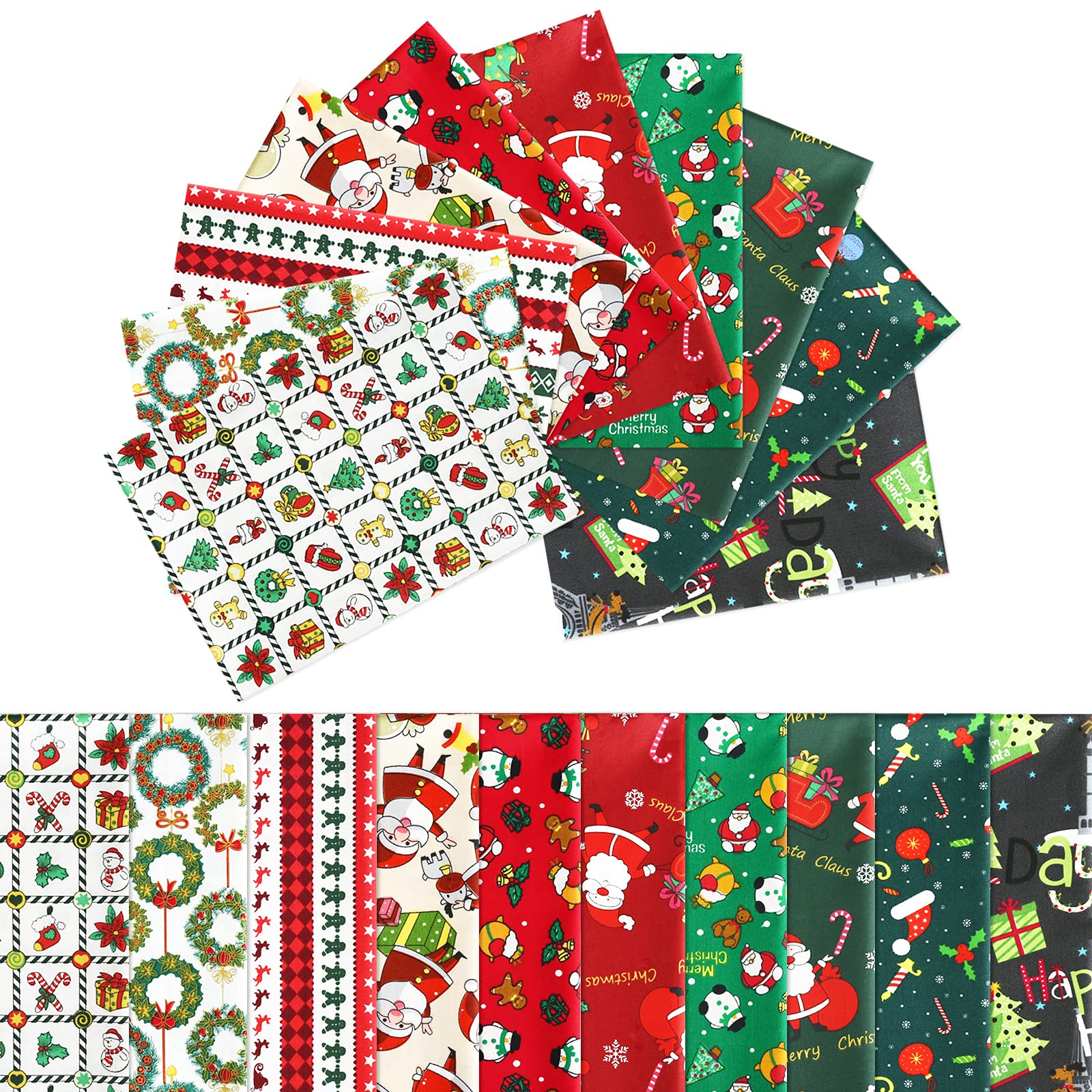 ・サイズ:50cm×50cm ・素材:綿100% ・セット内容:10枚セット ・柄:クリスマス柄10種類