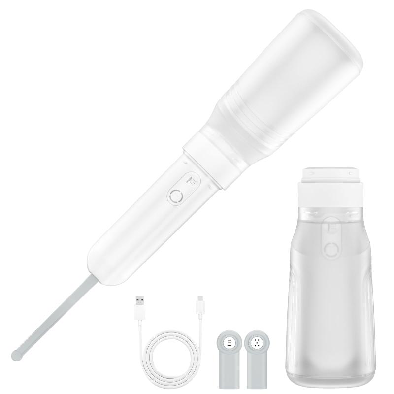 【2025新登場 おしり洗浄器】Wkvupy おしり洗浄器 充電式 400mL 大容量ボトル ポータブルシャワー 携帯洗浄器 アウトドア 洗浄シャワー 3段階のスピード調整 登山 旅行グッズ トイレ介護用