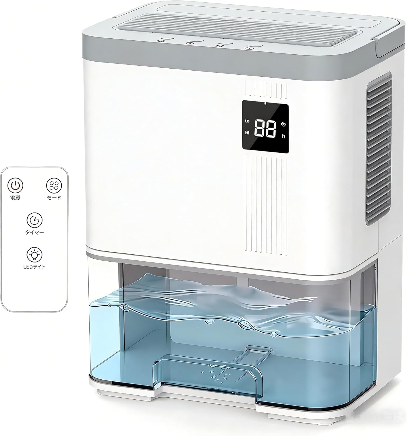 除湿機 空気清浄機能 HEPA13フィルター付き 3Lタンク 1L/日除湿量 衣類乾燥 ペルチ...