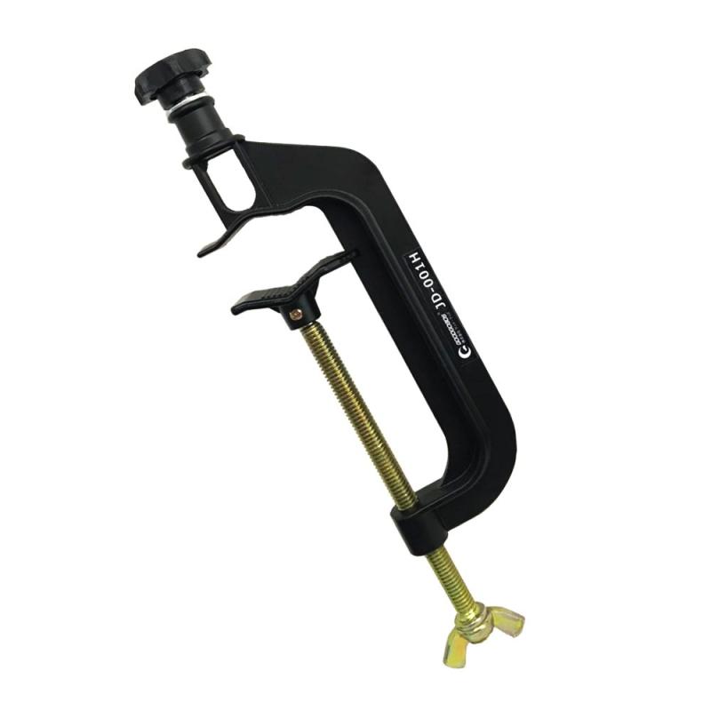 Rakuten - グッド・グッズ C型 投光器用 クランプ 最大口開き100mm アルミ合金 三脚や単管対応可 Clamp 万力 小型 バーコ形 固定 作業 JD-001H