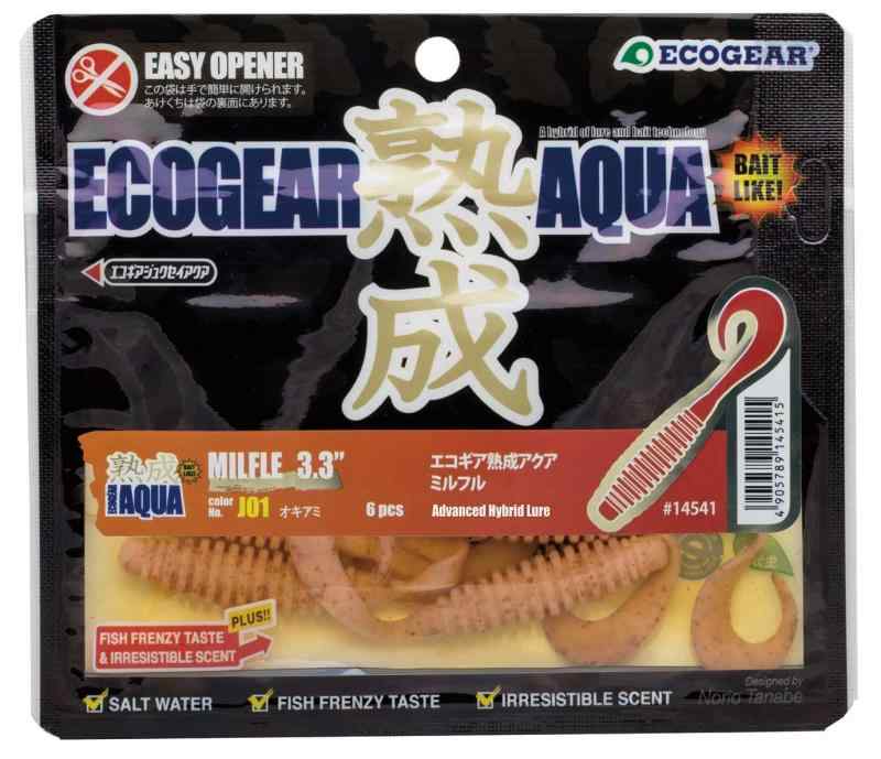 樂天商城 - エコギア(Ecogear) ワーム 熟成アクア ミルフル 3.3インチ