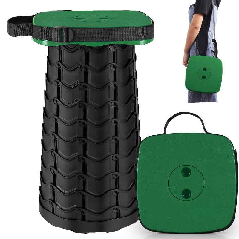 G GO HO 折りたたみ椅子 伸縮式 四角 コンパクト 持ち運びに便利 アウトドチェア キャンプ椅子 軽量 耐荷重220kg 10段階調節可能 1秒開閉可能 防水 キャンプ 釣り 体育会 花見用