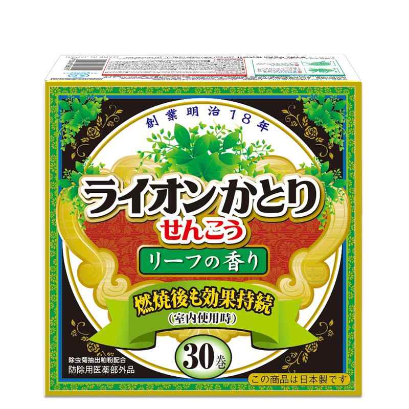 乐天商城 - ライオンかとり線香 30巻箱入り リーフの香りEM