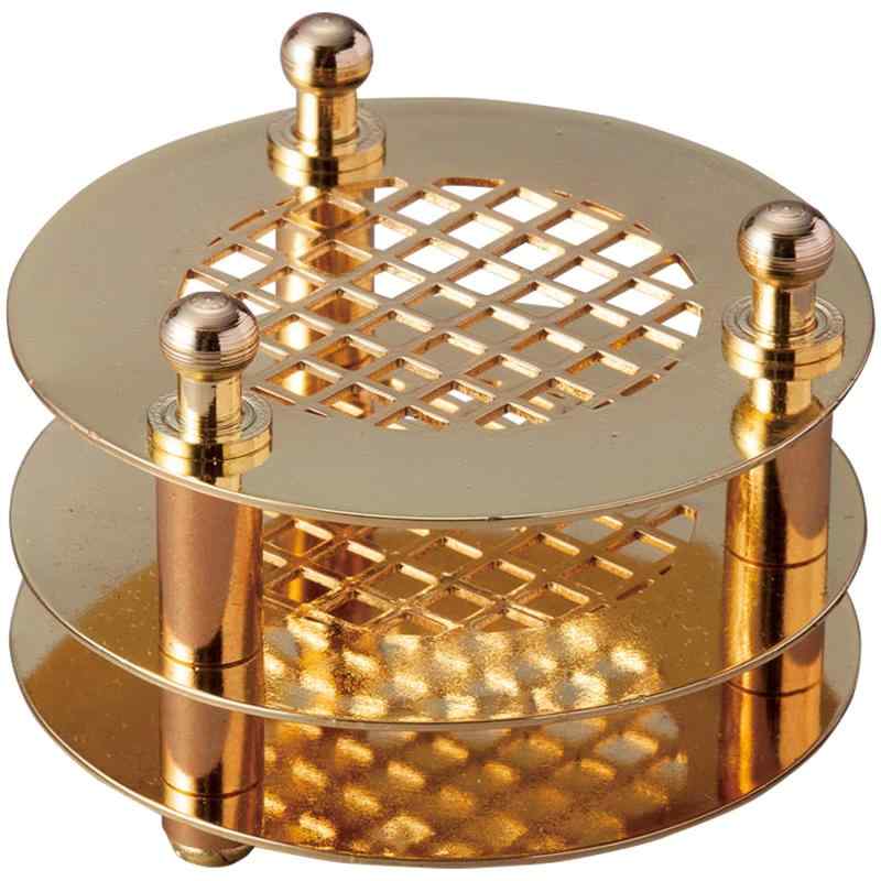 コモライフ 灰いらずの線香立て 線香差し 仏壇 香炉 線香 倒れにくい 燃えカス 残りにくい 仏具 掃除 楽 便利 ゴールド 約径5×3.5cm