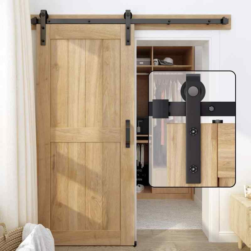 ZEKOO 吊り引き戸レール バーンドア金具 引き違い トラックレール 室内ドア ソフトクローザー リフォー..