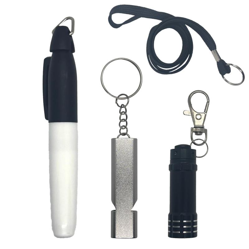防災 避難セット 笛ホイッスル/ライト/ペン/ストラップ付き 防災セット/避難セット/地震対策グッズ
