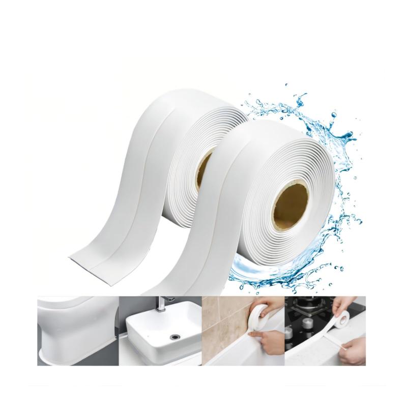 防水防カビテープ 隙間ガード 強力透明 カビ汚れ防止 洗面台 コンロ浴室用 クリア耐水性粘着テープ 透..