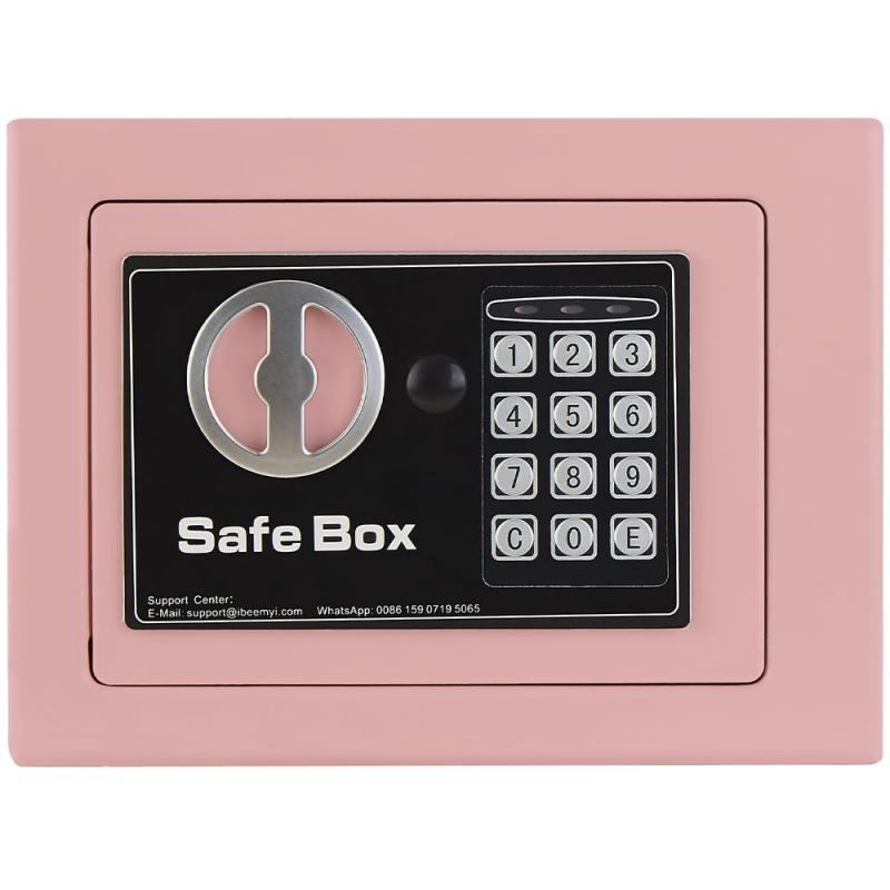 金庫 家庭用 22L 防犯金庫 A4ファイル横収納可能 緊急電池ボックス付き テンキー式 床・壁に固定可能 緊急キー付き 事務所 店 日语取扱説明書