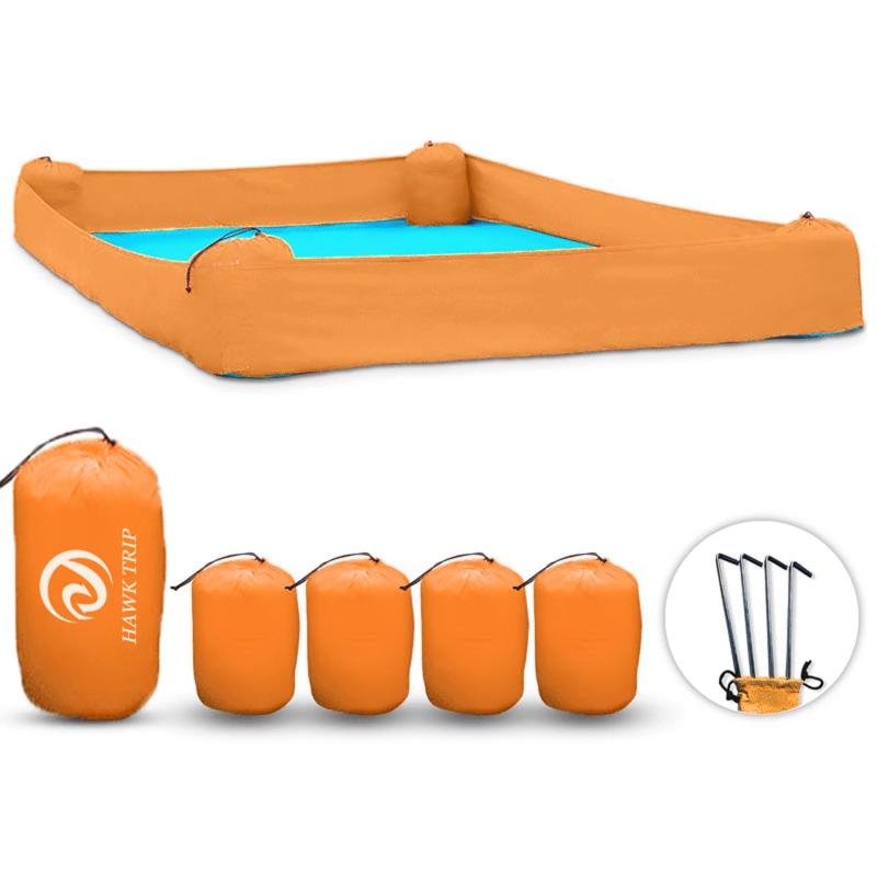 レジャーシート ピクニックマット 防水防砂 レジャーシート 軽量 折りたたみ グランドシート ビーチマット ビーチマット ピクニックマット 四面フェンス付き