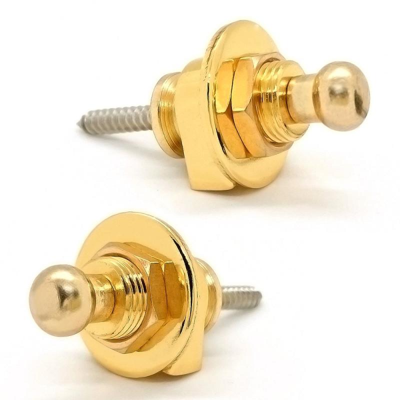 [Mesa] ギター ストラップピン ロック ロックピン ワンタッチ 着脱 2個セット ギター ベース 固定 落下防止 カスタム ゴールド シルバー ブラック JM-056