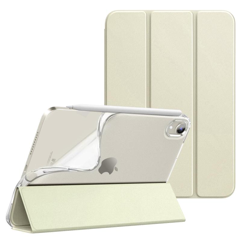 iPad Mini6 ケース 2021モデル Dadanism iPad Mini 第6世代 保護ケース スマートカバー 透明感 薄型 PU レザー キズ防止開閉式 三つ折薄型 TPU素材 スタンド機能 衝撃吸収 オートスリープ機能付き