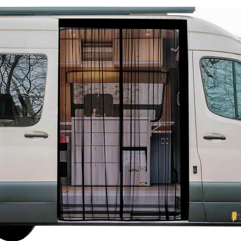 ZATOOTO 防虫ネット 車用 マグネット式 トヨタ ハイエース専用 サイドドア用 虫除け 通気性よし 目隠し 遮光 スライドドア用 網戸 車中泊 換気 リアゲート キャンプ メッシュカーテン 取付簡