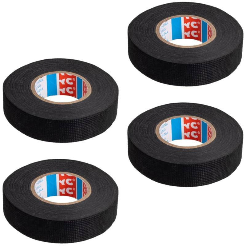 絶縁テープ 自動車用 19mm x 15m 4巻パック ワイヤーハーネステープ 自動車布テープ 保護結束固定用 自..