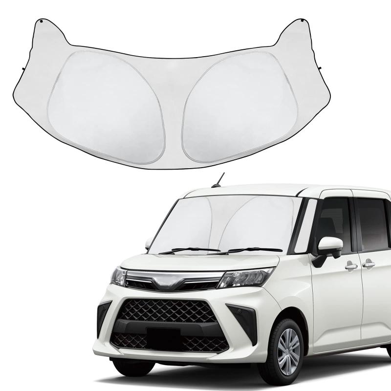【CDEFG】ダイハツ サンシェード 車 フロントサンシェード フロントガラス 日よけ 6層構造 遮光 断熱 UVカット 劣化防止 折りたたみ コンパクト 収納袋付き 目隠し 車中泊