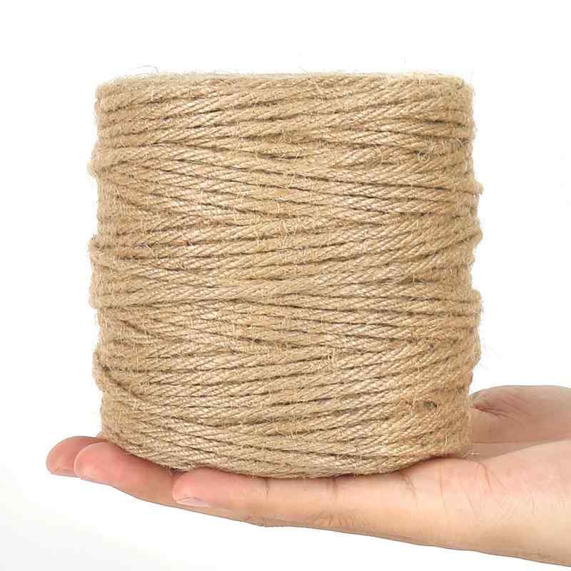Tenn Well 麻紐, 麻縄 キャットタワーの補修 ジュート 荷造り紐 園芸 梱包 手作り 猫爪とぎ修理などに ..
