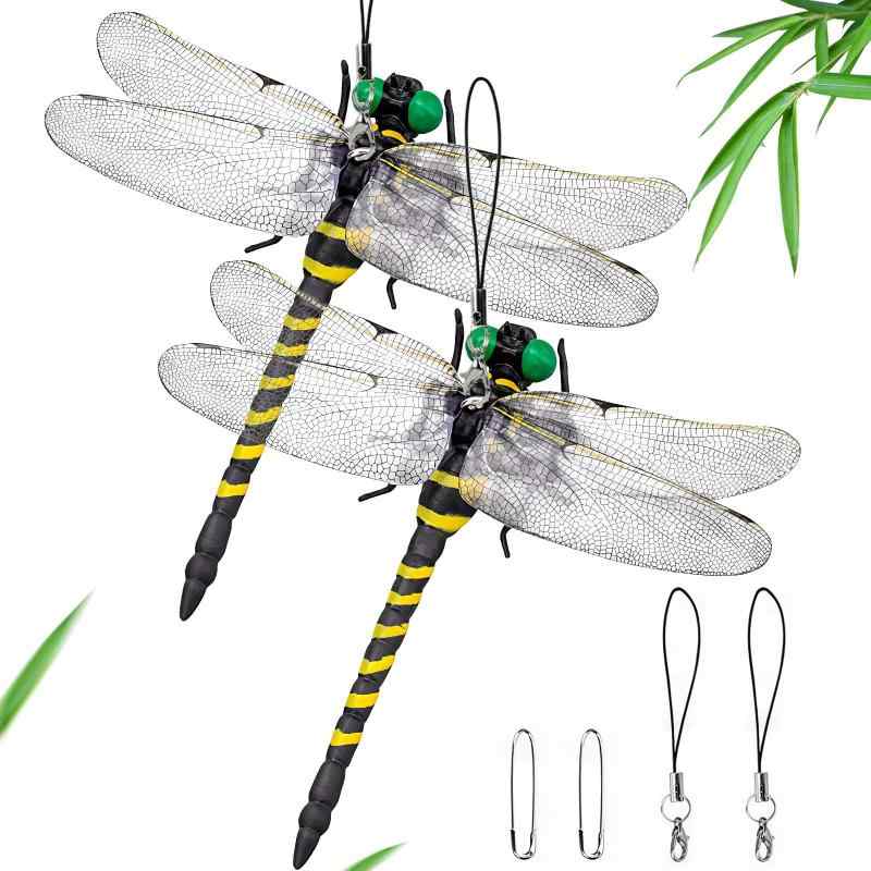オニャンマプロ 虫除け トンボ 正規品 蜻蛉 本物とほぼ同じサイズ 昆虫 虫よけ トンボ PVC材質 虫避け 動物 釣り 室内装飾 ベランダ 網戸 室内 登山 渓流釣り キャンプ アウトドア 屋外と屋内