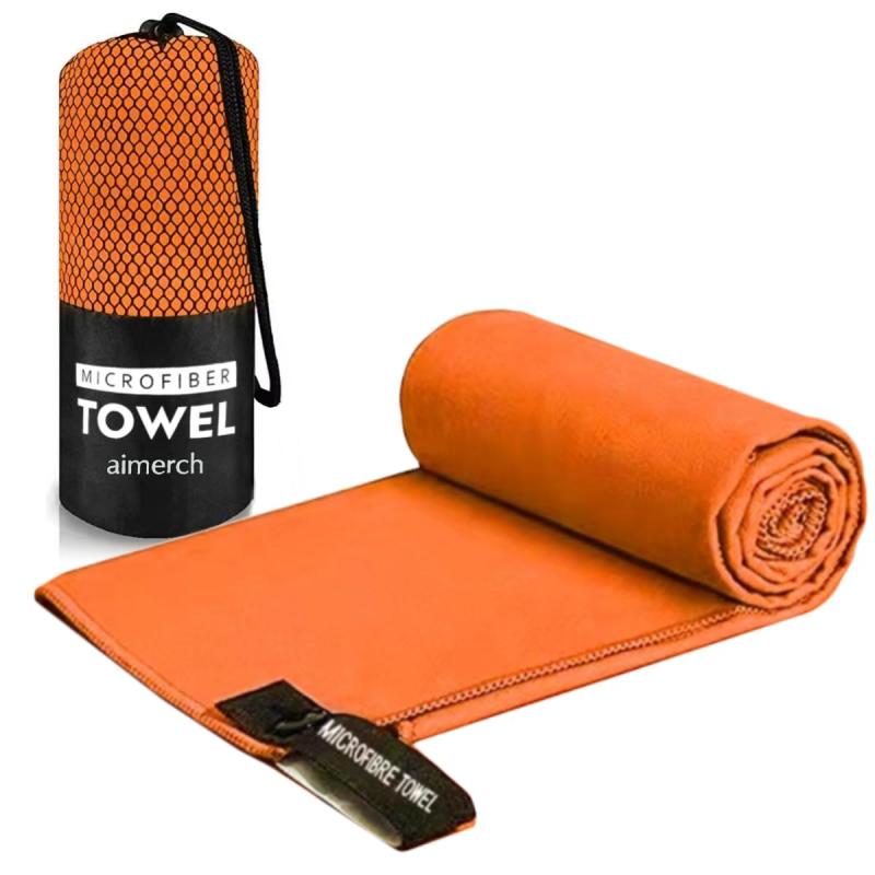 aimerch（アイマーチ）セームタオル キャンプ 旅行 スイミング 部活 スポーツ サウナ ジム 吸水速乾 柔らかタイプ 汎用サイズ 40cm×80cm