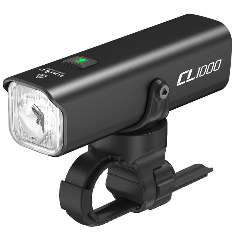 TOWILD CL1000 自転車 ライト 1000ルーメン 大容量4000mAh ロードバイク ライト USB-C充電式「ハンドバー上/下に取付可能＆リモコン制御可能」 自転車ヘッドライト サイクルライト 5つ調光モード IPX