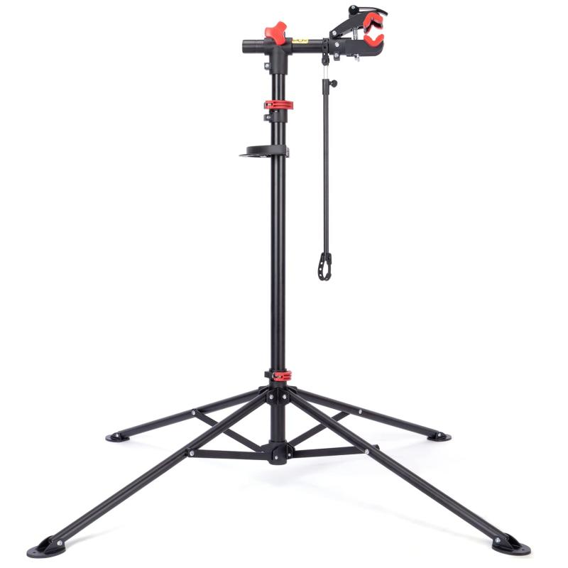 CXWXC 自転車 メンテナンススタンド ロードバイク ワークスタンド 高さ・角度無段階調節可 耐荷重30KG ハンドル支えバー/工具トレー付き 整備スタンド