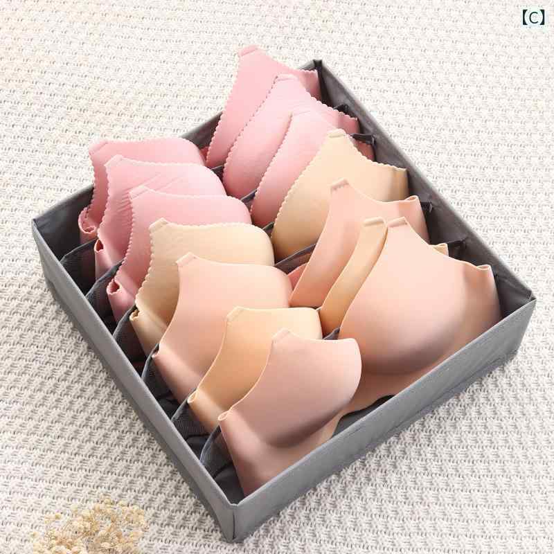 収納ボックス 下着 レディース インナー 引き出し 仕切りケース 折りたたみ式 収納ケース 小分け 整理整頓 整理ボックス 靴下 ブラジャー 小物収納 収納しやすい 省スペース 空間活用 kbox-10271522 kbox楽天市場店 サンプル画像3