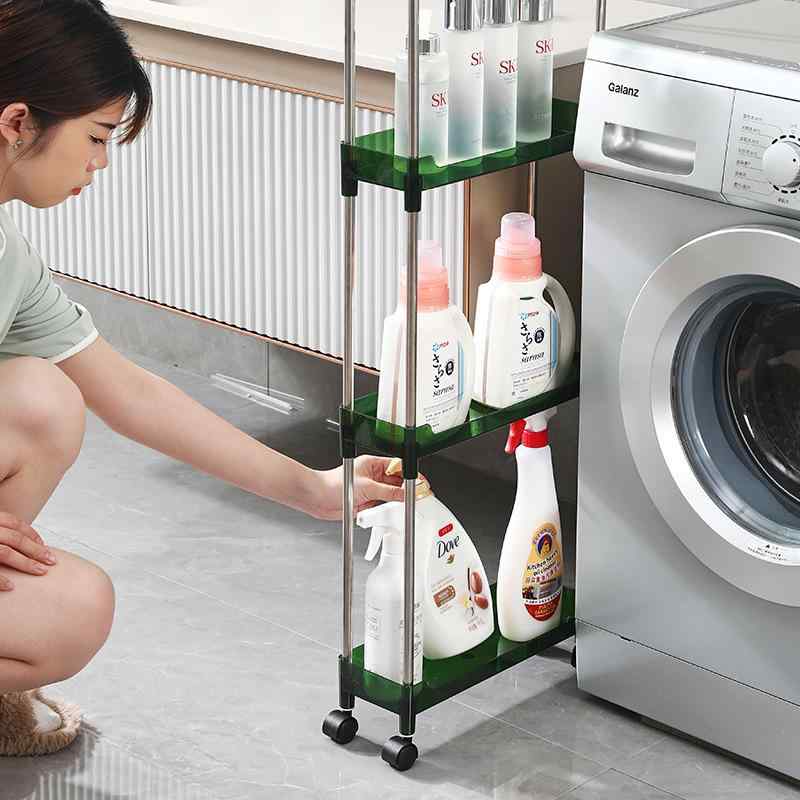 収納ラック 洗面所 隙間収納 すき間ワゴン サニタリーラック キャスター付き スリム バスケット 収納棚 整理整頓 多段 衛生陶器 洗面台横 防水 防錆 キッチン 省スペース 隙間利用 バスルーム 収納しやすい