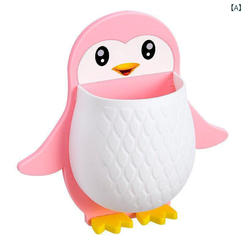 収納ラック 壁掛け 卓上 ペンギン型 かわいい 小物入れ 収納棚 整理...