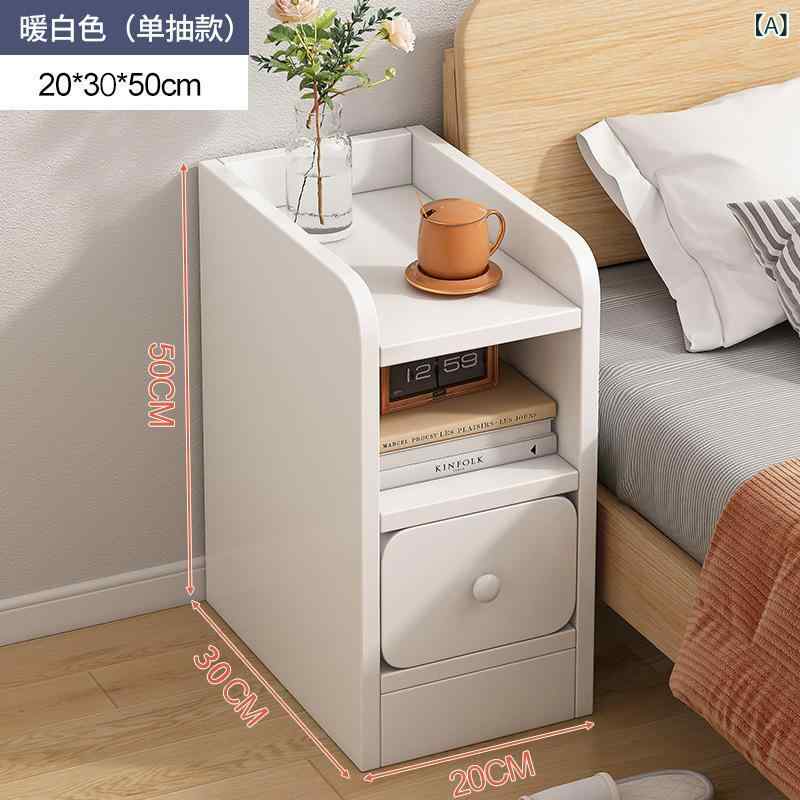 乐天商城 - ベッドサイドテーブル スリム 収納 キャビネット 幅15cm 隙間収納 木製 整理棚 コンパクト サイドチェスト 簡易置台 省スペース 縦型チェスト 多機能 ラック 組み立て簡単 引き出し付き 寝室収納 隙間活用 北欧 家具 小型ラック サイド