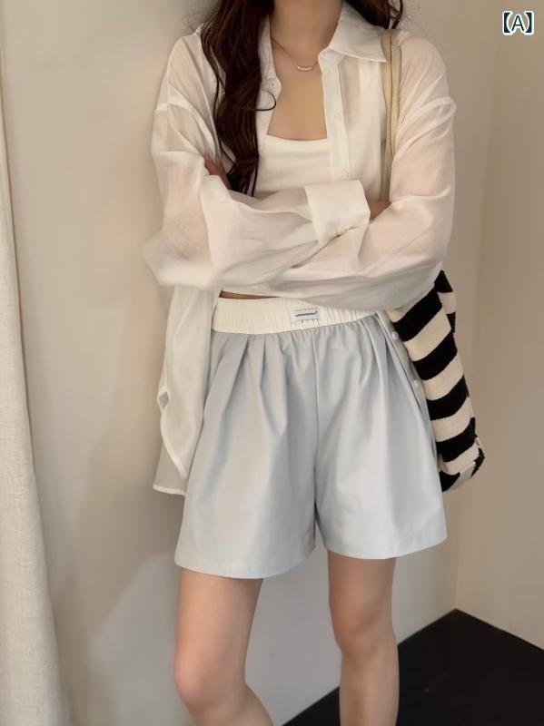 ショートパンツ レディース 短パン ハイウエスト ワイドパンツ ハーフパンツ 無地 ゆったり カジュアル 体型カバー 動きやすい 楽ちん 美脚 見え 夏用ボトムス ルームウェア スポーツ 普段着