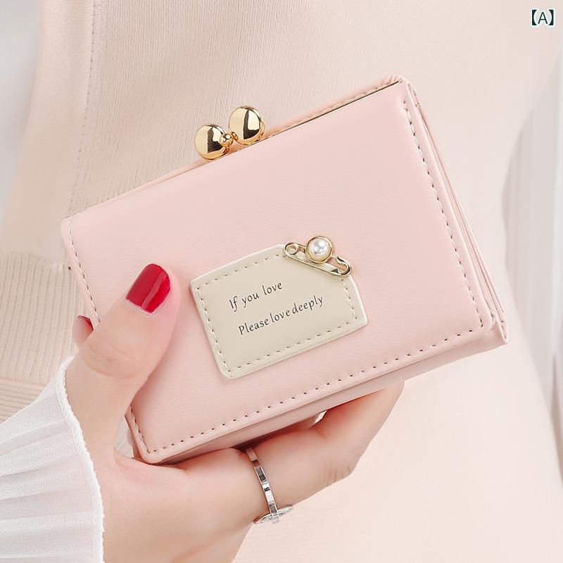 Women'S Wallets - 財布 レディース 二つ折り財布 ミニ財布 大容量 カードケース 多機能 コンパクト 小銭入れ 折りたたみ おしゃれ 収納しやすい 持ち運び便利 軽量 サイフ ミニウォレット シンプル 札入れ 小さめ