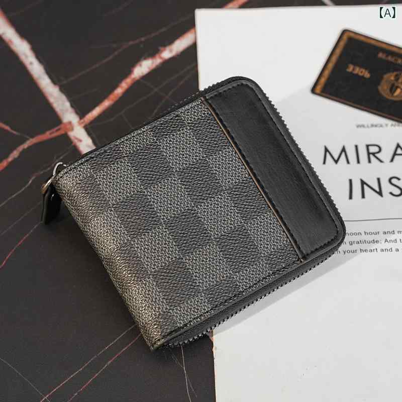 C, L, R, W - 二つ折り財布 メンズ 二つ折り財布 短財布 カードケース 革レザー 大容量 カード入れ 札入れ 小銭入れ 整理しやすい スマート 薄型 シンプル ビジネス カジュアル ギフト プレゼント 黒 茶