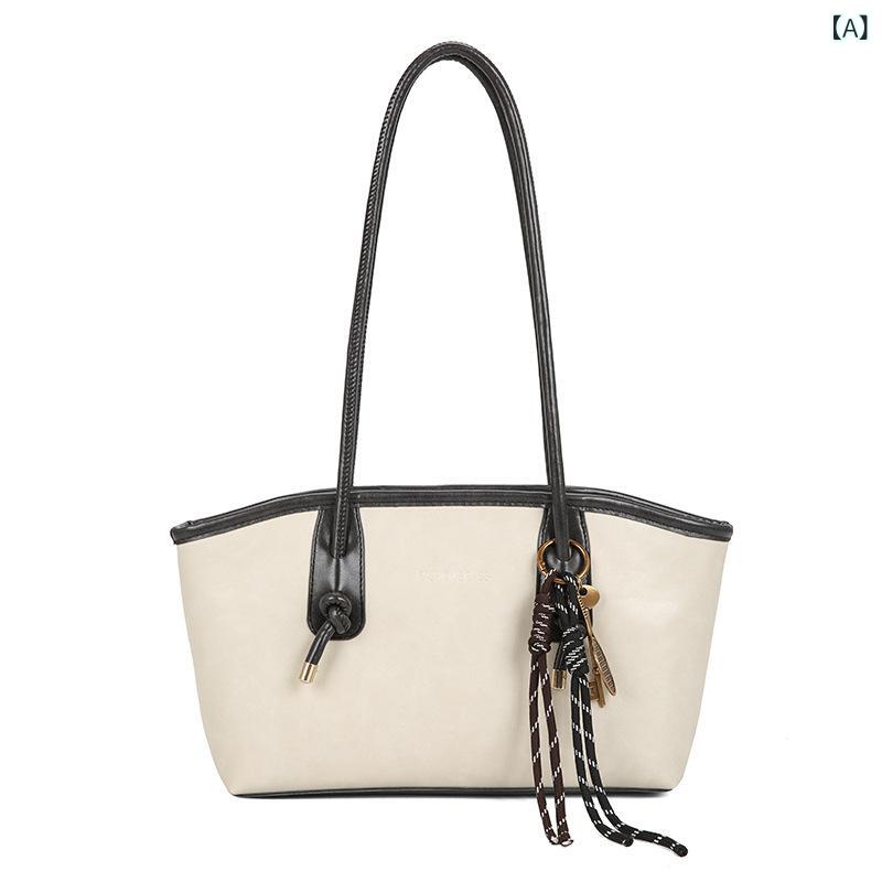 Tote Bag - トートバッグ レディース ショルダーバッグ 大容量 通勤バッグ 肩掛け 手提げ かばん シンプル レザー調 無地 通学 お出かけ おしゃれ 肩掛けカバン 収納しやすい A4サイズ対応 カジュアル 普段使い