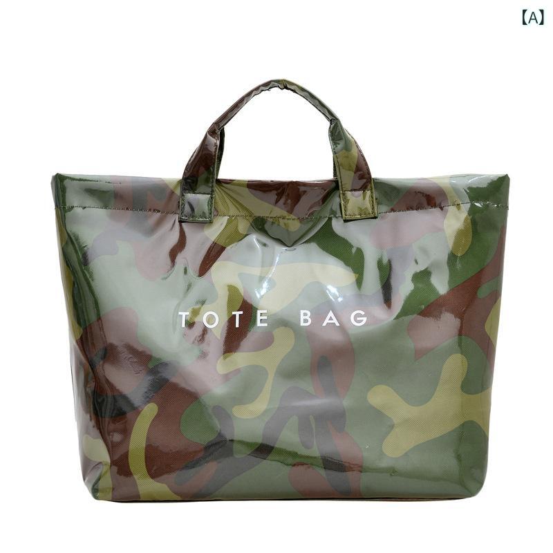 Tote Bag - トートバッグ レディース 豹柄 ゼブラ柄 アニマル柄 大容量バッグ 手提げバッグ 迷彩 肩掛け マチ広 通勤 通学 旅行 荷物整理 収納しやすい カバン 鞄