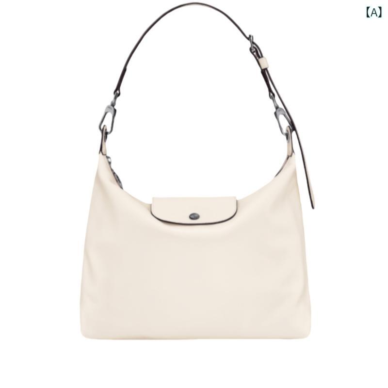 Tote Bag - ショルダーバッグ レディース 斜め掛けバッグ ホーボーバッグ 大容量 トートバッグ 2way 軽量 通勤 通学 旅行バッグ シンプル 無地 ナイロン調 多機能 ファスナー付き 収納しやすい 旅行 肩掛け