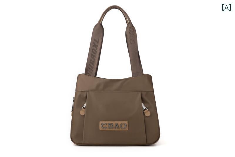 Tote Bag - ショルダーバッグ レディース ナイロンバッグ 2wayトートバッグ 斜め掛け 軽量 防水 多機能 大容量 旅行バッグ 学生 丈夫 通勤 通学 撥水加工 シンプル 無地 マザーズバッグ 手提げ ナイロン素材 整理しやすい