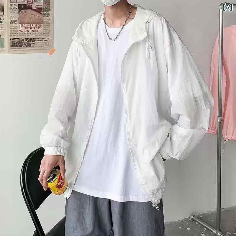 防晒ジャケット メンズ 春夏 アウター 薄手 涼感素材 冷感 日焼け防止 紫外線カット アウトドア フィッシング 釣り 登山 動きやすい 通気性 速乾 軽量 高機能 ジップアップ ブルゾン